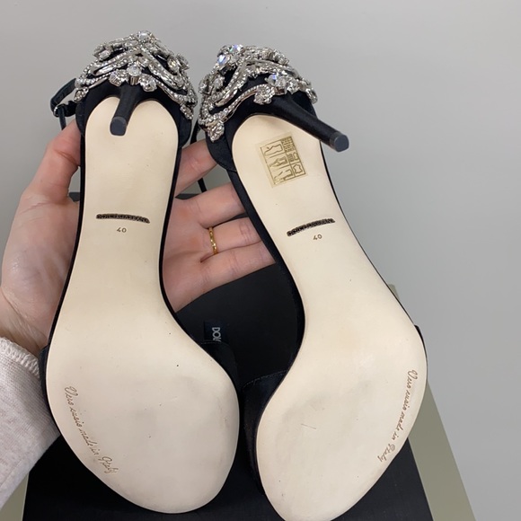 Dolce & Gabanna black ankle strap crystal sandals - Picture 3 of 9